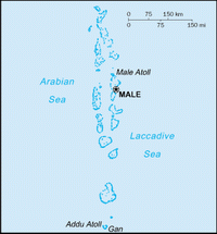 Kaart van Malediven