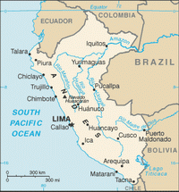 Kaart van Peru