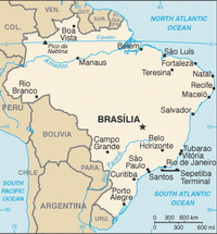 Kaart van Brazilië