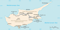 Kaart van Cyprus