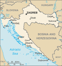 Kaart van Kroatië