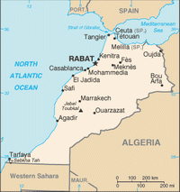 Kaart van Marokko